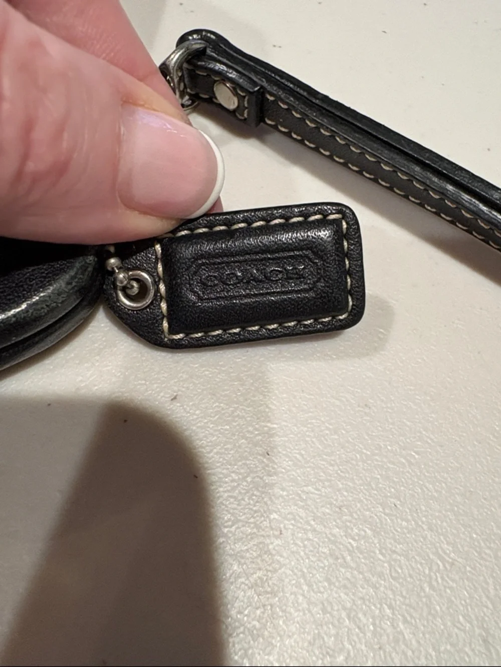 Coach - Vintage Soho Mini Signature jacquard kisslock wristet, purse. black